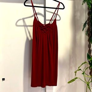 Burgundy red spaghetti strap juicy couture dress medium m